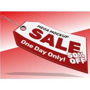 A 3D sales tag clipart with editing tools to customize the design and make it your own.