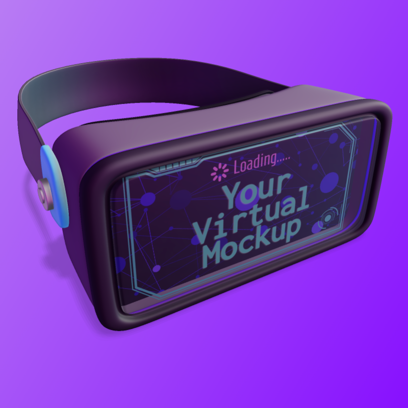 This Presentation Clipart shows a preview of 3D VR Headset - Customizable Clipart