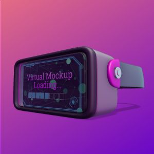 A 3D VR Headset clipart with editing tools to customize the design and make it your own.