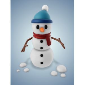 A 3D Snowman.