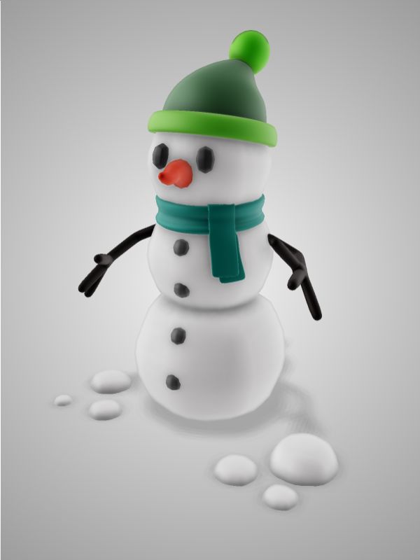 This Presentation Clipart shows a preview of 3D Snowman Clipart