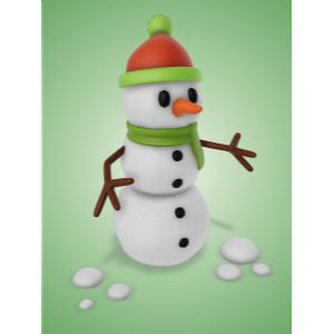 A 3D Snowman.