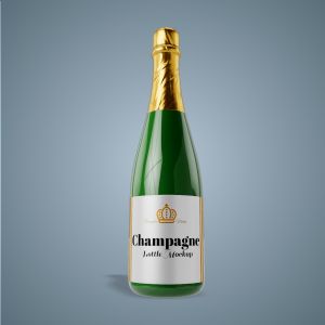 A 3D Champagne Bottle Clipart with editing tools to customize the design and make it your own.