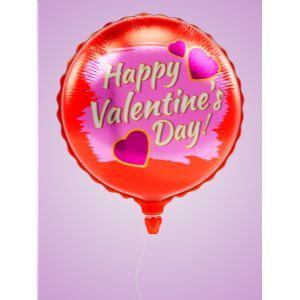A 3D Custom Mylar Valentine Balloon with editing tools to customize the design and make it your own.