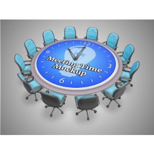 A 3D Round Meeting Table Clipart with editing tools to customize the design and make it your own.