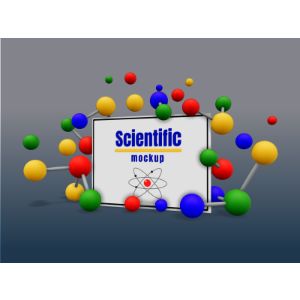 A 3D Sign With Molecules Clipart with editing tools to customize the design and make it your own.