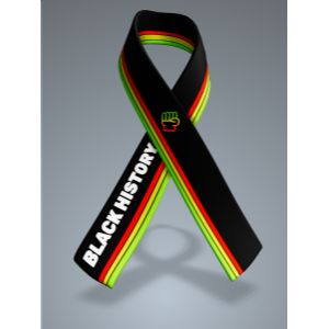 A 3D Black History Month  clipart ribbon with editing tools to customize the design and make it your own.