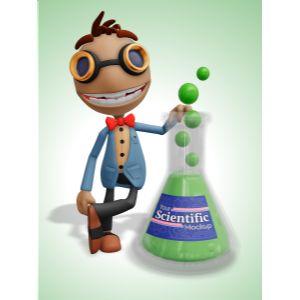 A 3D Scientist Character With Science Flask Clipart with editing tools to customize the design and make it your own.