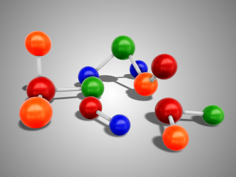 This Presentation Clipart shows a preview of 3D Molecules - Customizable Mockup