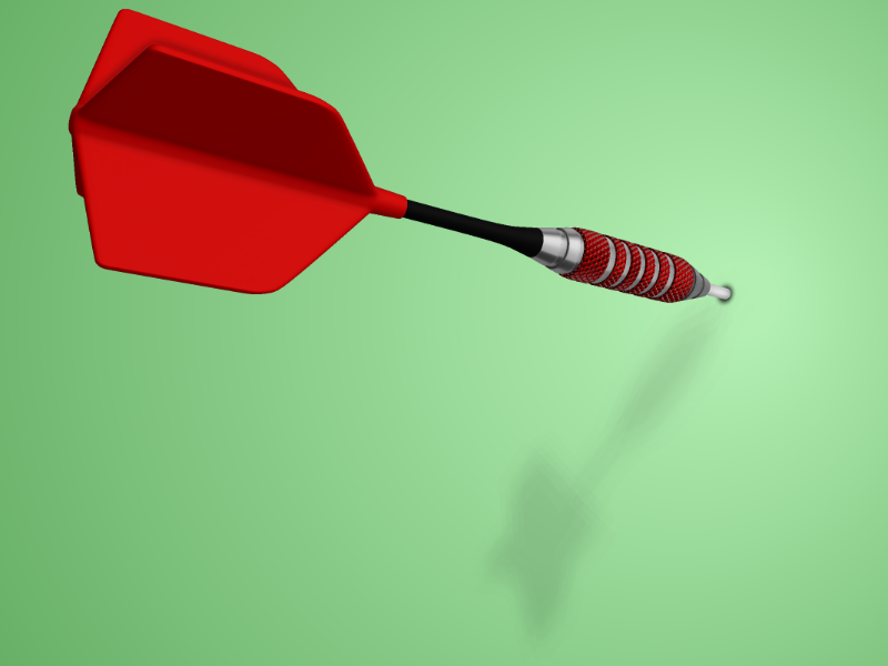 This Presentation Clipart shows a preview of 3D Horizontal Dart in Wall - Customizable Mockup