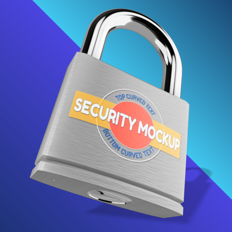 This Presentation Clipart shows a preview of Padlock - Customizable Mockup