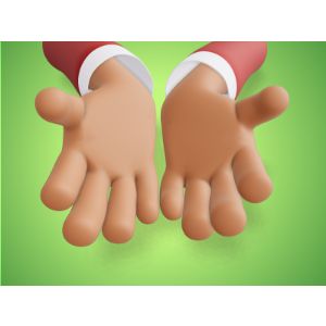 A Pair of Illustrated Hands Reaching Out.