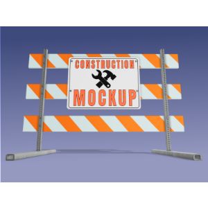 A 3D Construction Road Sign Clipart with editing tools to customize the design and make it your own.