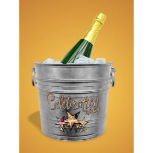 A 3D Champagne In Ice Bucket Clipart with editing tools to customize the design and make it your own.