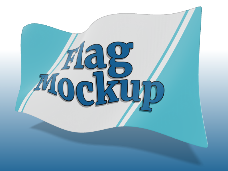 This Presentation Clipart shows a preview of 3D Flag - Customizable Mockup