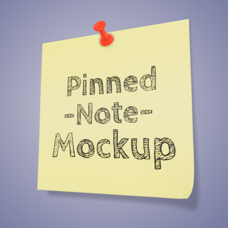 This Presentation Clipart shows a preview of 3D Pinned Note - Customizable Mockup
