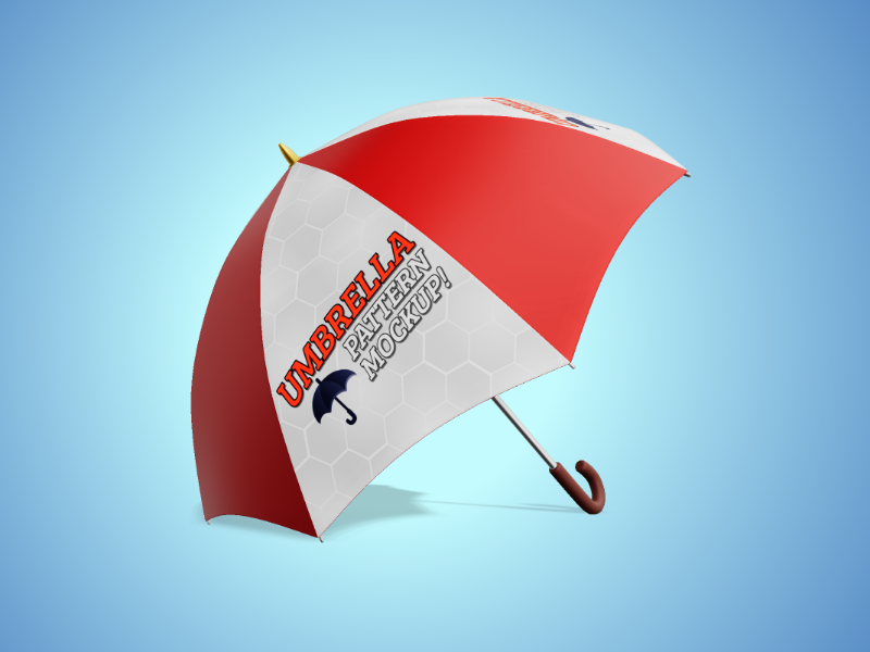 This Presentation Clipart shows a preview of 3D Pattern Umbrella - Customizable Mockup