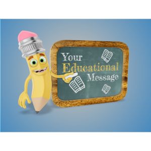 A 3D Scribbles Pencil Pointing At Board with editing tools to customize the design and make it your own.