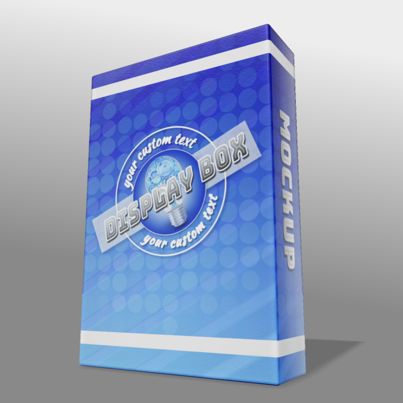 This Presentation Clipart shows a preview of 3D Display Box - Customizable Mockup