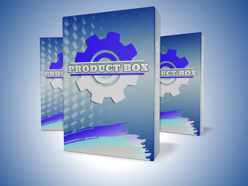 This Presentation Clipart shows a preview of 3D Triple Display Box - Customizable Mockup