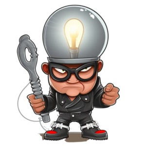 A angry biker idea image with editing tools to customize the colors and make it your own.