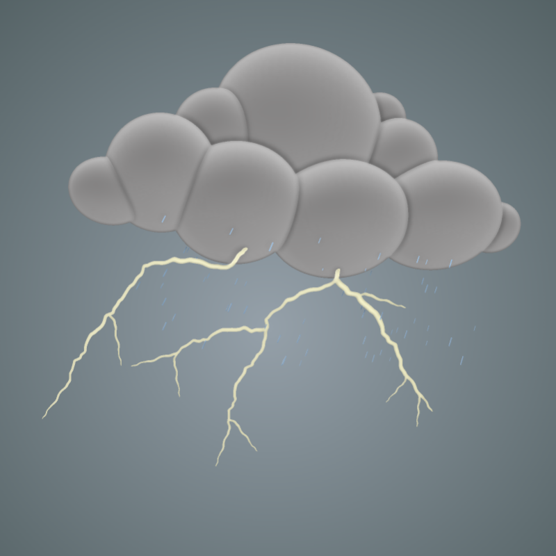 This Presentation Clipart shows a preview of 3D Storm Cloud Clipart