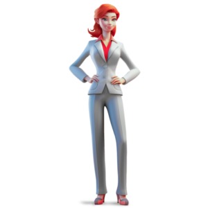 Business woman heading to work with her suit on ready for the new day.