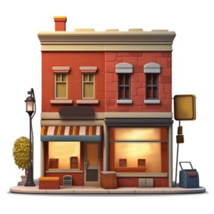 A small business building providing for the loyal community.