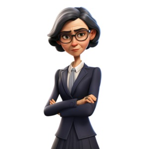 Female lawyer ready to represent their client in the courtroom.