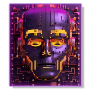 A A.I. Robot Thinking Clipart with editing tools to customize the design and make it your own.