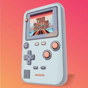 A 3D Handheld Gaming System Clipart with editing tools to customize the design and make it your own.
