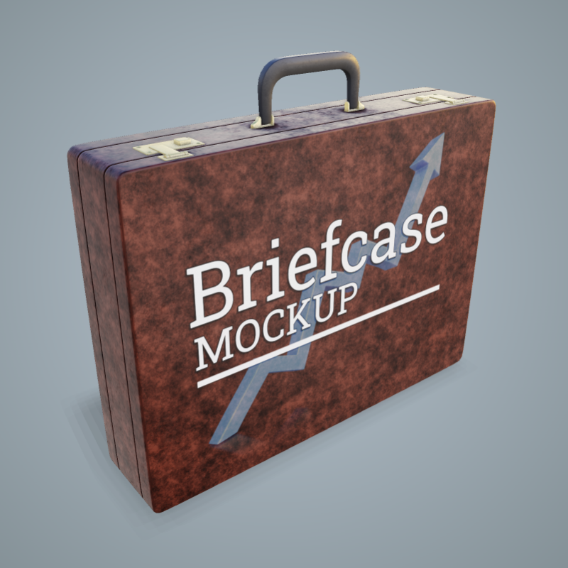This Presentation Clipart shows a preview of 3D Briefcase - Customizable Mockup