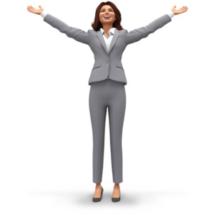 This clipart image portrays a dynamic and confident businesswoman exuding an aura of success and accomplishment. Download Now!