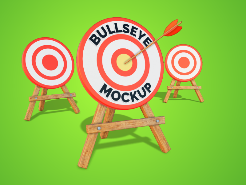 This Presentation Clipart shows a preview of 3D Standout Target - Customizable Mockup
