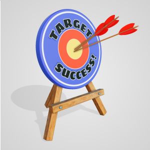 A 3D Single Target Clipart with editing tools to customize the design and make it your own.