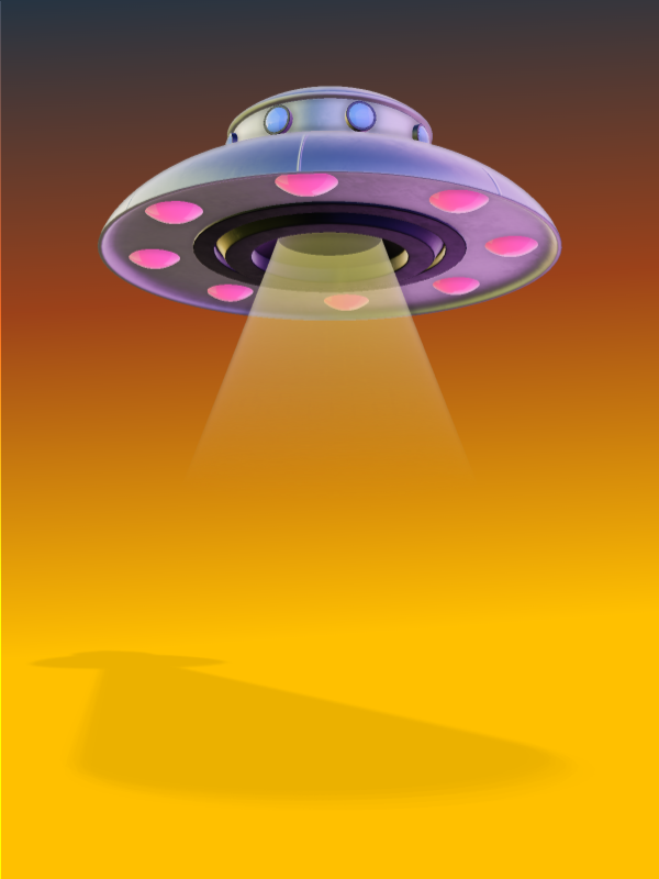 This Presentation Clipart shows a preview of UFO with Beam Shooting Out Clipart