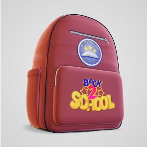 A 3D Backpack Clipart with editing tools to customize the design and make it your own.
