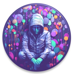 A symbol of a man representing a state of depression.