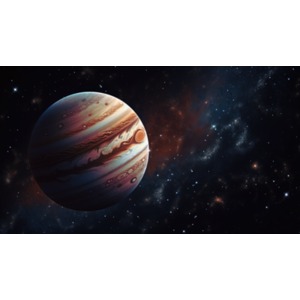 The planet Jupiter in our solar system.