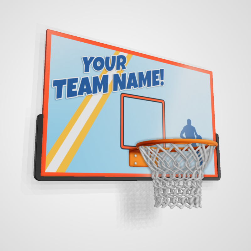 This Presentation Clipart shows a preview of 3D Basketball Hoop Clipart - Customizable Mockup