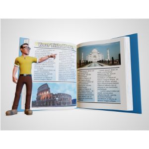 A 3D Teacher Pointing At Book Clipart with editing tools to customize the design and make it your own.