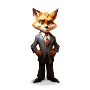 This clipart features a sly and stylish fox donning a sleek business suit, making it an ideal addition to various projects. Download now!