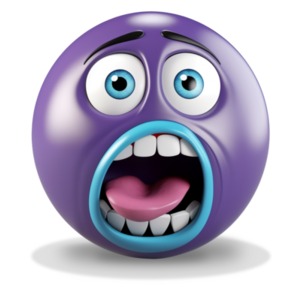 Download this frightened emoji symbolizing the human experience of fear, used to express feelings, react to events, or signify caution.