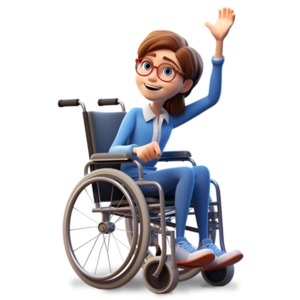 Foster diversity &amp; engagement with our wheelchair girl clipart - poised to ask, inspiring inclusivity in your content.  Download now!