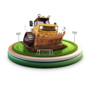 Elevate your visuals with bulldozer idiom clipart, perfect for the &#039;level the playing field&#039; idiom. Download now!