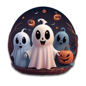 Cute Ghost Clipart - Perfect for adding a little Halloween spirit to your presentations. Download Now!