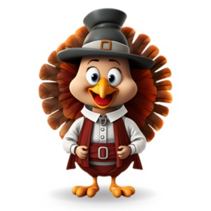 Capture the essence of autumn with this charming Turkey Pilgrim Clipart, adding a delightful visual design to your digital artwork.