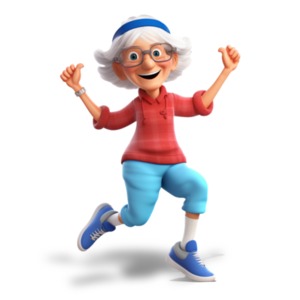 Convey vitality with our Active Senior Woman Aerobics clipart – vibrant, empowering visuals for a lively and healthy lifestyle