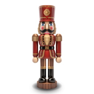 An illustration called The Nutcracker clipart • An illustrated clipart of a holiday nutcracker dressed as a soldier.