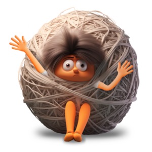 Enhance your presentations and design projects with this &quot;All Tied Up Idiom Clipart!&quot; Visualize a concept of being fully busy or preoccupied.